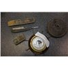 Image 1 : ANTIQUE RAZOR AND TAPE MEASURE AND BAROMETER