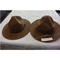 TWO SCOUTING HATS