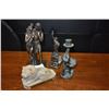 Image 1 : LOT OF TIN FIGURES AND STONE LION