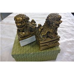 TWO EASTERN FOO DOGS