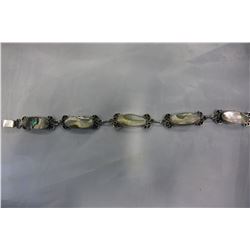 STERLING AND ABALONE BRACELET