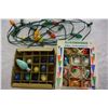 Image 1 : TRAY OF VINTAGE CHRISTMAS BULBS AND ORNAMENTS