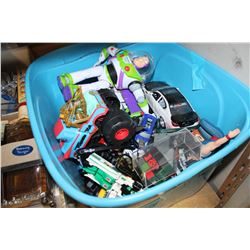 TOTE OF TOYS AND TOY CARS