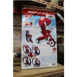 RADIO FLYER 4 IN 1 DELUXE STROLLER TRIKE IN BOX