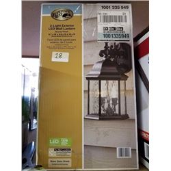 Hampton Bay 2-Light Exterior LED Wall Lantern.
