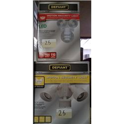 Two - Defiant Motion Security Lights, 2 Styles.
