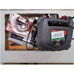 Flat of Battery Extender - Battery Charger, Diablo 4" Variable Bi-Metal Blade, Defiant LED Flashligh