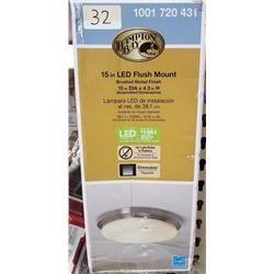 Hampton Bay 15in LED Flush Mount.