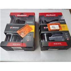Two- Kwikset Combo Pack of Smart Key Handle and Lock Kits.