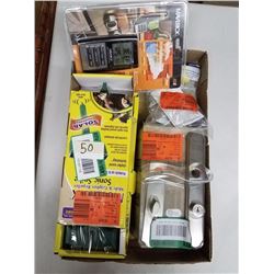 Flat of two- Molemax Mole and Gopher Repellers (solar powered), Maverick BBQ Thermometer, Wright Pro