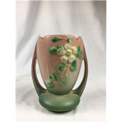 Roseville White Rose Vase - 983-7