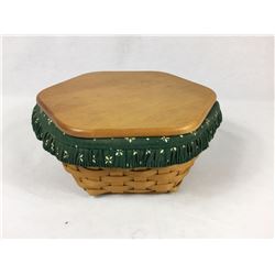 Longaberger 1998 Six Sided Basket w/Lid and Liners