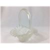 Image 1 : Fenton Clear Strawberry Pattern Glass Basket