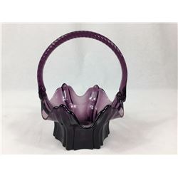 Amethyst Glass Basket