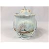 Image 2 : Handpainted Porcelain Covered Compote-Signed