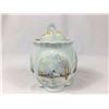 Image 3 : Handpainted Porcelain Covered Compote-Signed