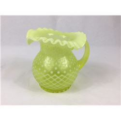 Mosser Glass Opalescent Vaseline Glass Pitcher
