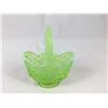 Fenton Glass Opalescent Vaseline Glass Basket