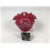 Fenton Glass Cranberry Hobnail Vase