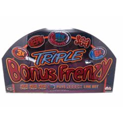 3 Bally Casino Slot Machine Glass Panels