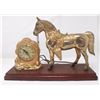 Image 1 : Brass Colored Horse Clock Statue