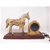Image 4 : Brass Colored Horse Clock Statue