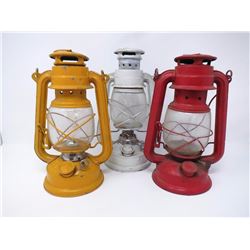 3 Kerosene Lanterns