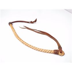 Antique Braided Rawhide and Latigo Leather Quirt