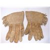 Image 1 : Pair of Very Large Buckskin Gauntlets