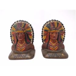 Cast Iron Indian Chief Doorstops
