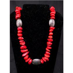Beaded Coral Necklace