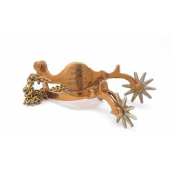 Pair of Anchor & Star Bronze Trophy Spurs