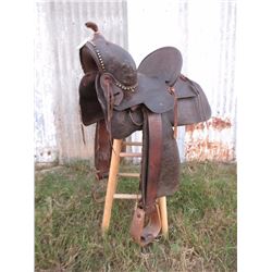 Large High Back Western Stock Saddle