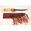 Image 1 : Handmade Knife with Cyote Jaw Handle and Sheath