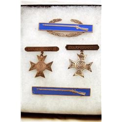 Collection of Sterling Military Pins and Badges