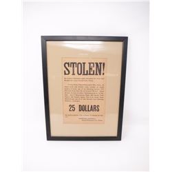 Stolen Merchandise List of Long Time Ago Burglary