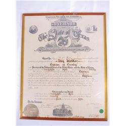 1920 Appointment Document of a Captain of Cavalry