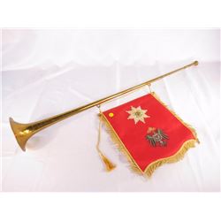 Long Brass Horn "Fanfare Trumpet"