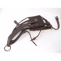 Very Old Harness Bridal with Brass US Concho