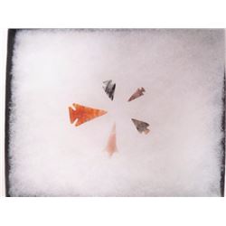 Five Flint Bird Points