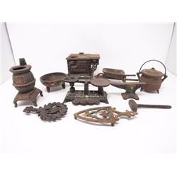 Collection of Cast Black Iron Items