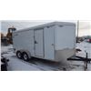 Image 2 : 16' V NOSE H & H TANDEM AXLE CARGO TRAILER VIN 533TC1626FC241102WITH SIDE DOOR AND REAR RAMP DOOR, I