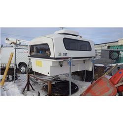 SPACE KAP MAX 6' TRUCK CAP VIN 225787, SPLICE DOOR, AIR CONDITIONER, DESK, SHELVING, SET UP FOR INVE
