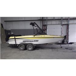 2004 SKY SUPREME 220SP SKI BOAT WITH 350 MAGNUM V8, SKI TOWER, FULL GAUGES, STEREO, TANDEM AXLE TRAI