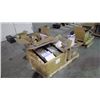Image 1 : PALLET WITH MISC. SEALS ISOLATER, EPOXY COATING AND WINDOW GLASS
