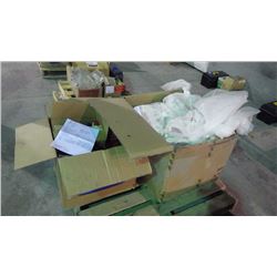 APPROXIMATELY 100 NEW UNUSED CMS 10' NYLON SLINGS 3200 LB CAPACITY PLUS BRADY LOCKOUT DEVICES