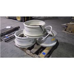 PALLET WITH 3 NEW UNUSED 1400 X 24 JARVIS CLARK RIMS