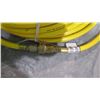 Image 2 : APPROX 50' KURITEC 1/2" 300 PSI YELLOW AIR HOSE WITH DELUXE LOCKING COUPLERS USA MADE