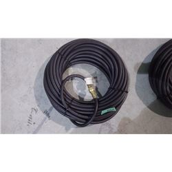 APPROX 50' SCOTT 3/8" PSI BLACK AIR HOSE WITH DELUXE LOCKING COUPLERS USA MADE