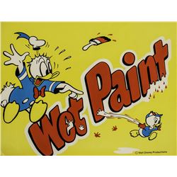 Backstage "Wet Paint" Sign.